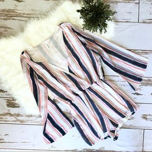 Nordstrom | Striped Romper Jumpsuit | Size L